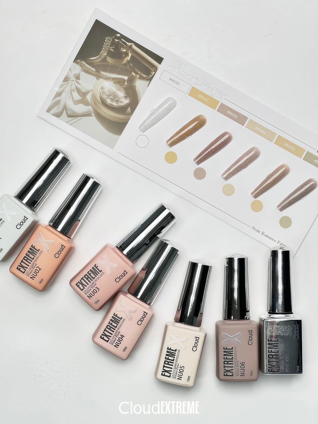 CLOUD EXTREME Romantic nudi - Colour + builder + extension hybrid gel | 36 colours