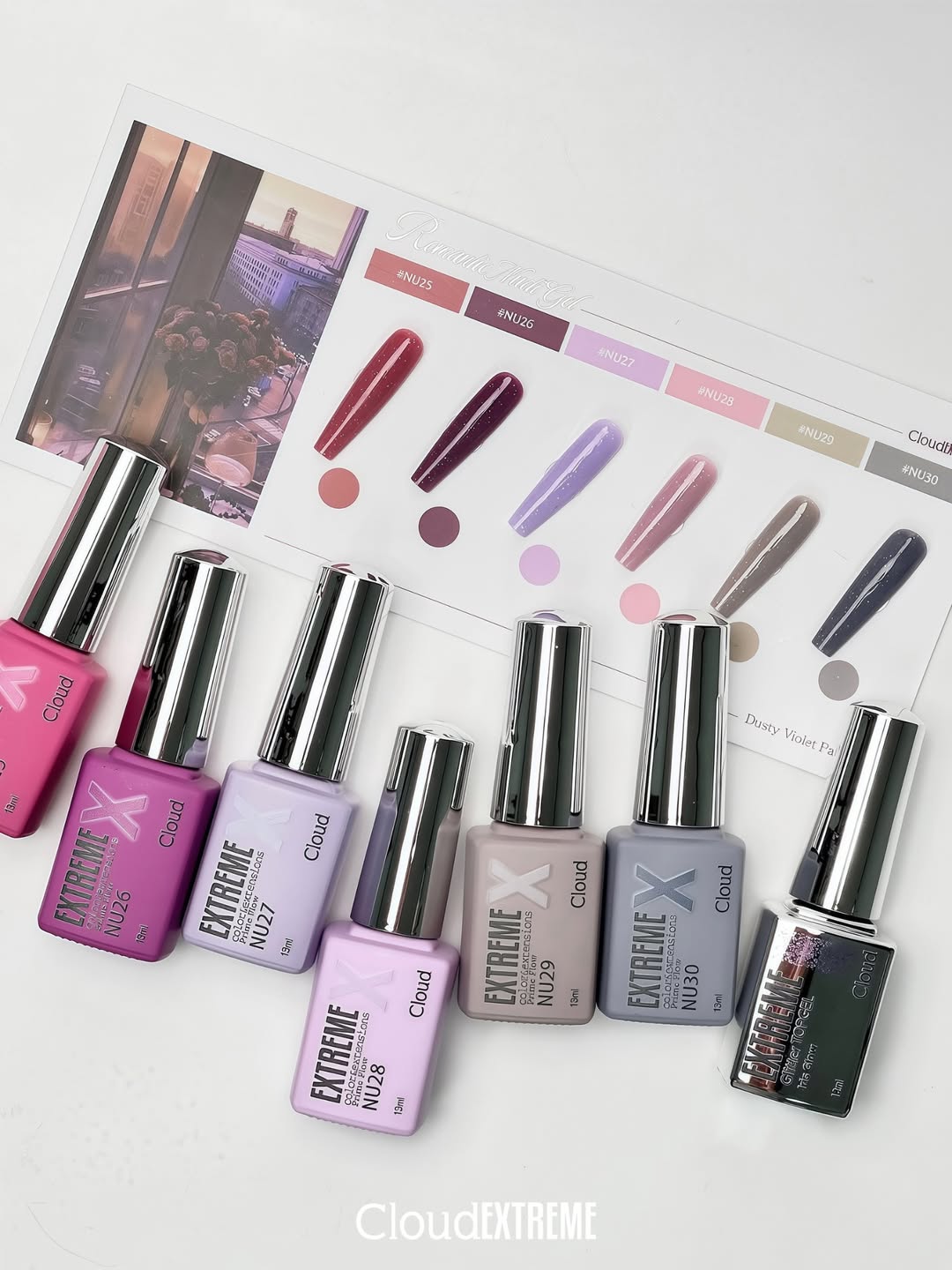 CLOUD EXTREME Romantic nudi - Colour + builder + extension hybrid gel | 36 colours