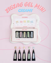 JELLO JELLO Zig Zag 3D Gel MINI (No-wipe) - Creamy 5pc set