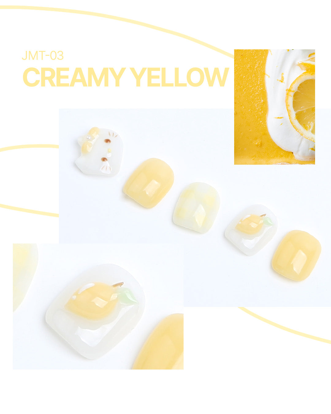 JELLO JELLO Zig Zag 3D Gel MINI (No-wipe) - Creamy 5pc set