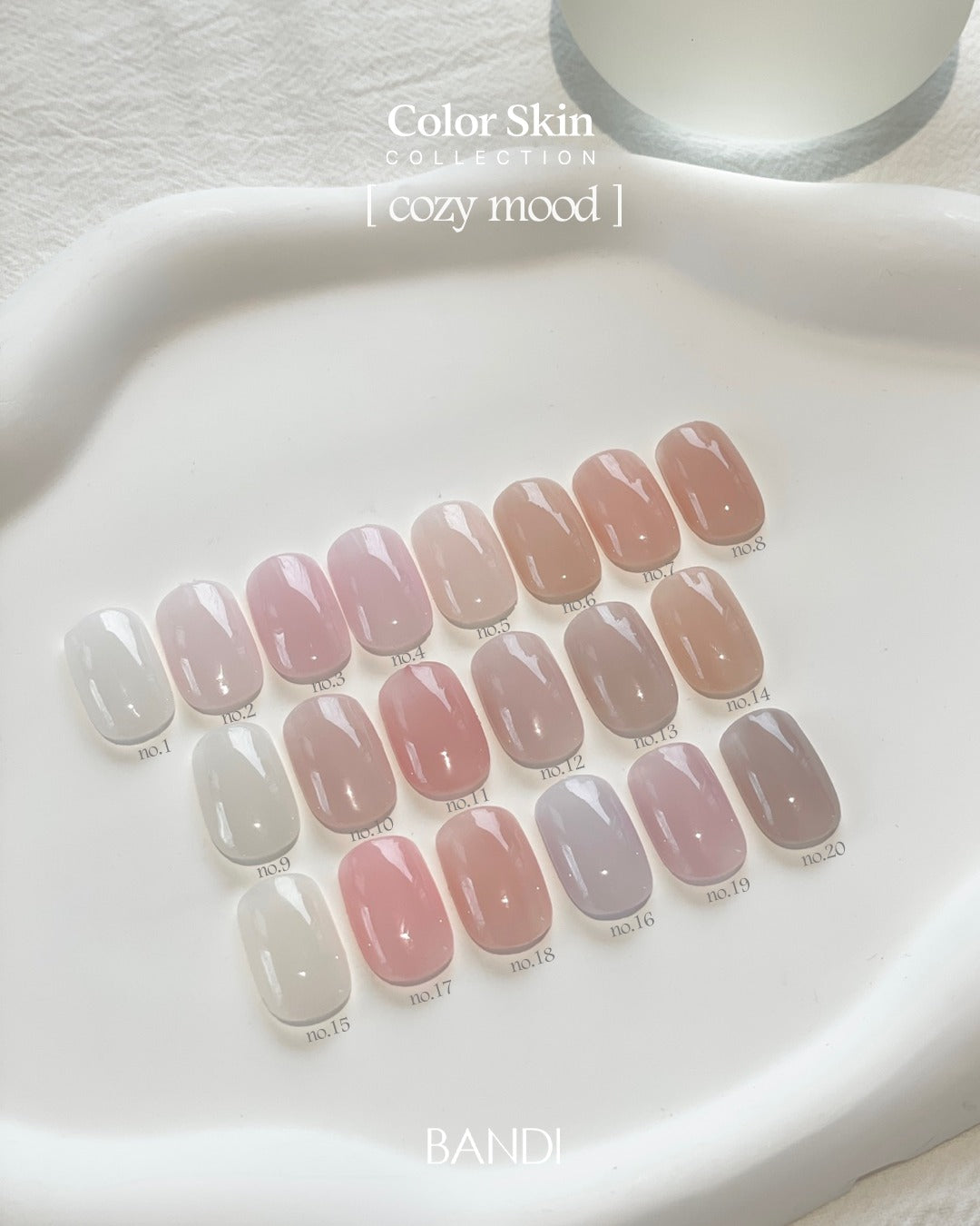 BANDI Color skin: 20 colours - Base gel + syrup colour in 1