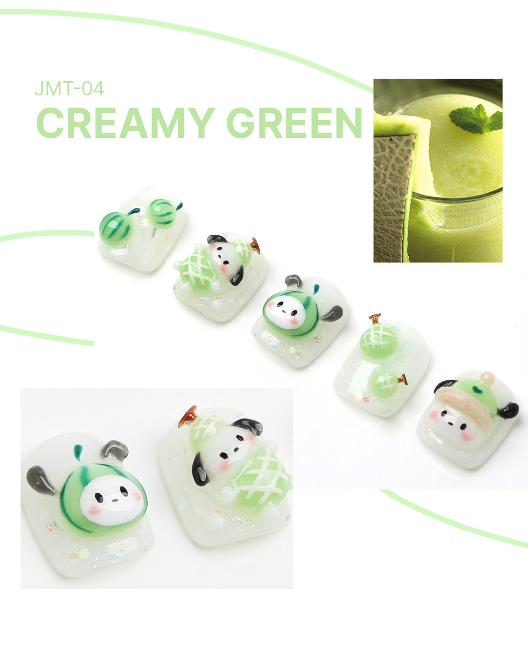 JELLO JELLO Zig Zag 3D Gel MINI (No-wipe) - Creamy 5pc set