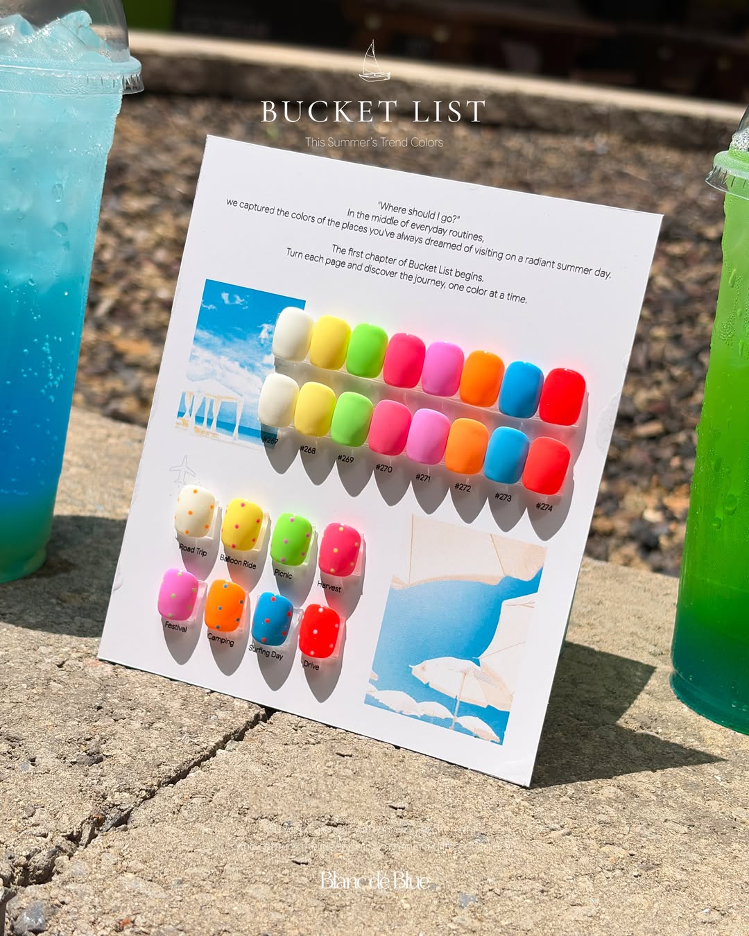 BLANC DE BLUE Bucket list