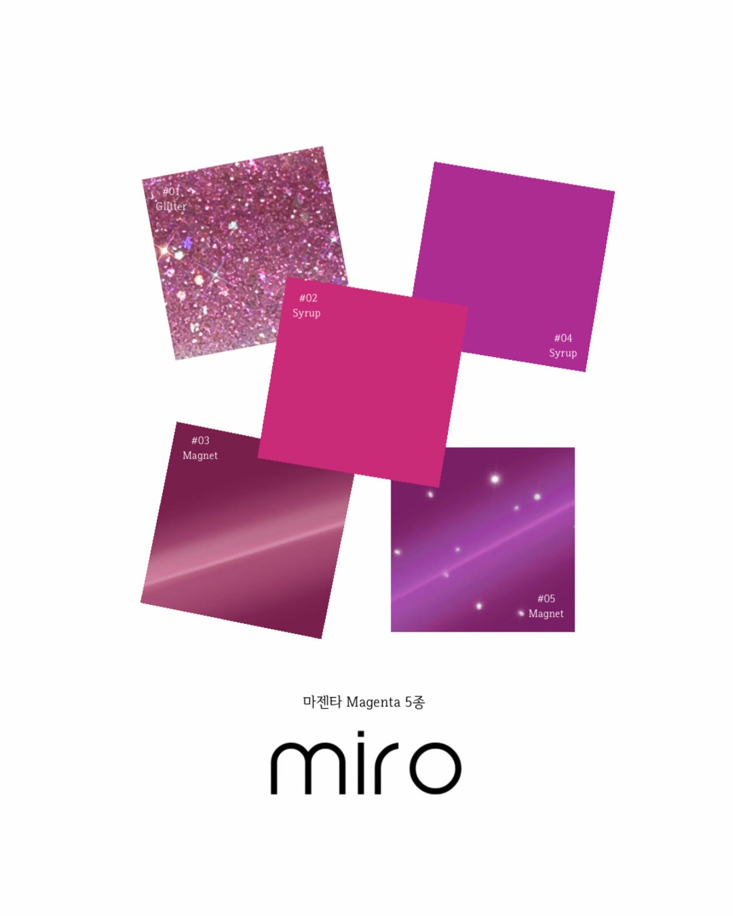 MIRO Magenta - Magnetic + Syrup + Glitter
