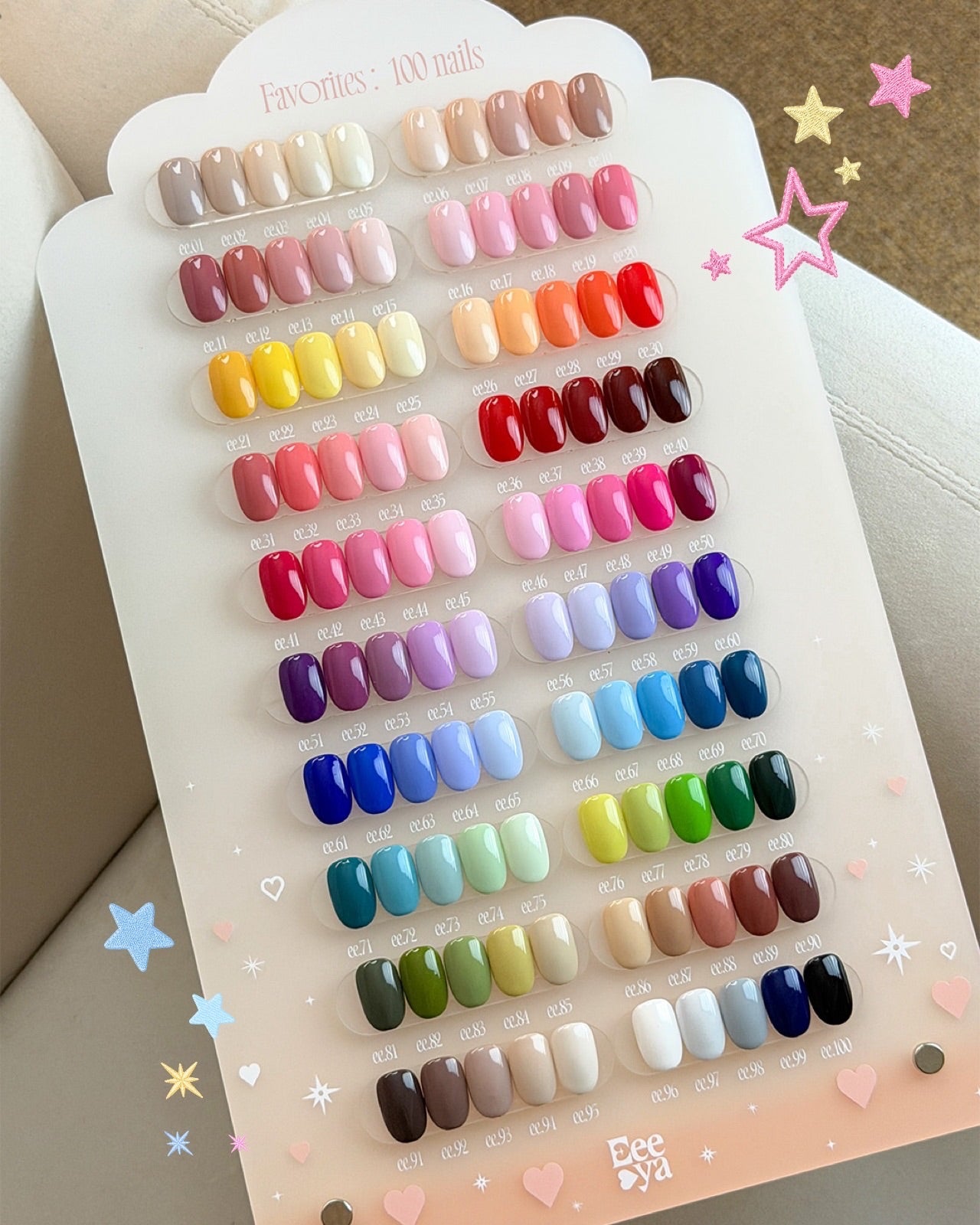 EEEYA Favorite 100pc solid gel set