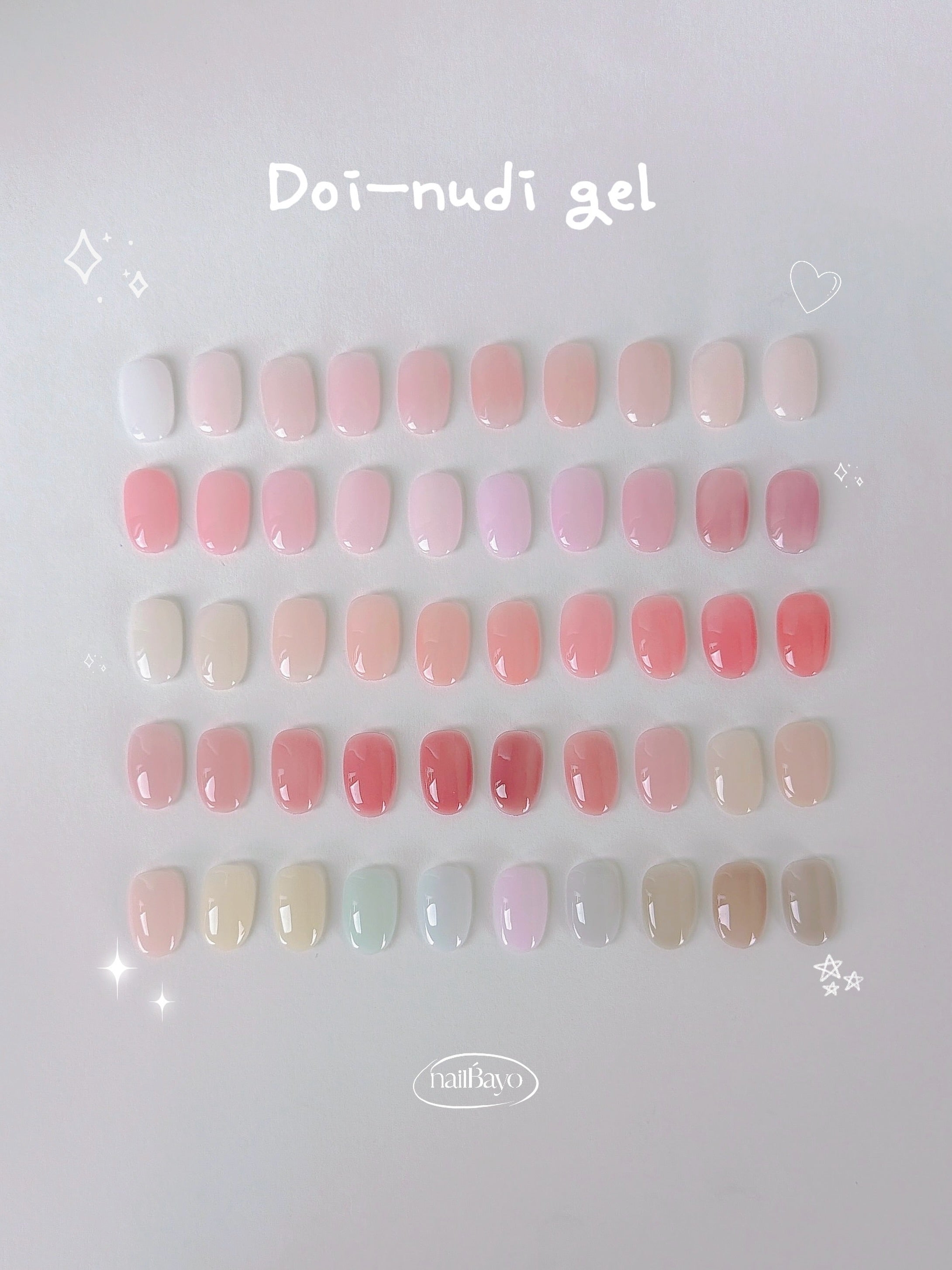NAILBAYO - Doi Nudie 50 syrup colours RENEWAL