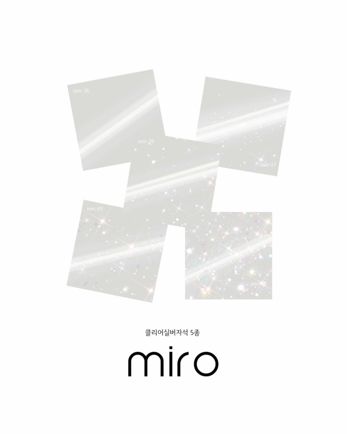 MIRO Clear silver magnetic gel - 5 colours