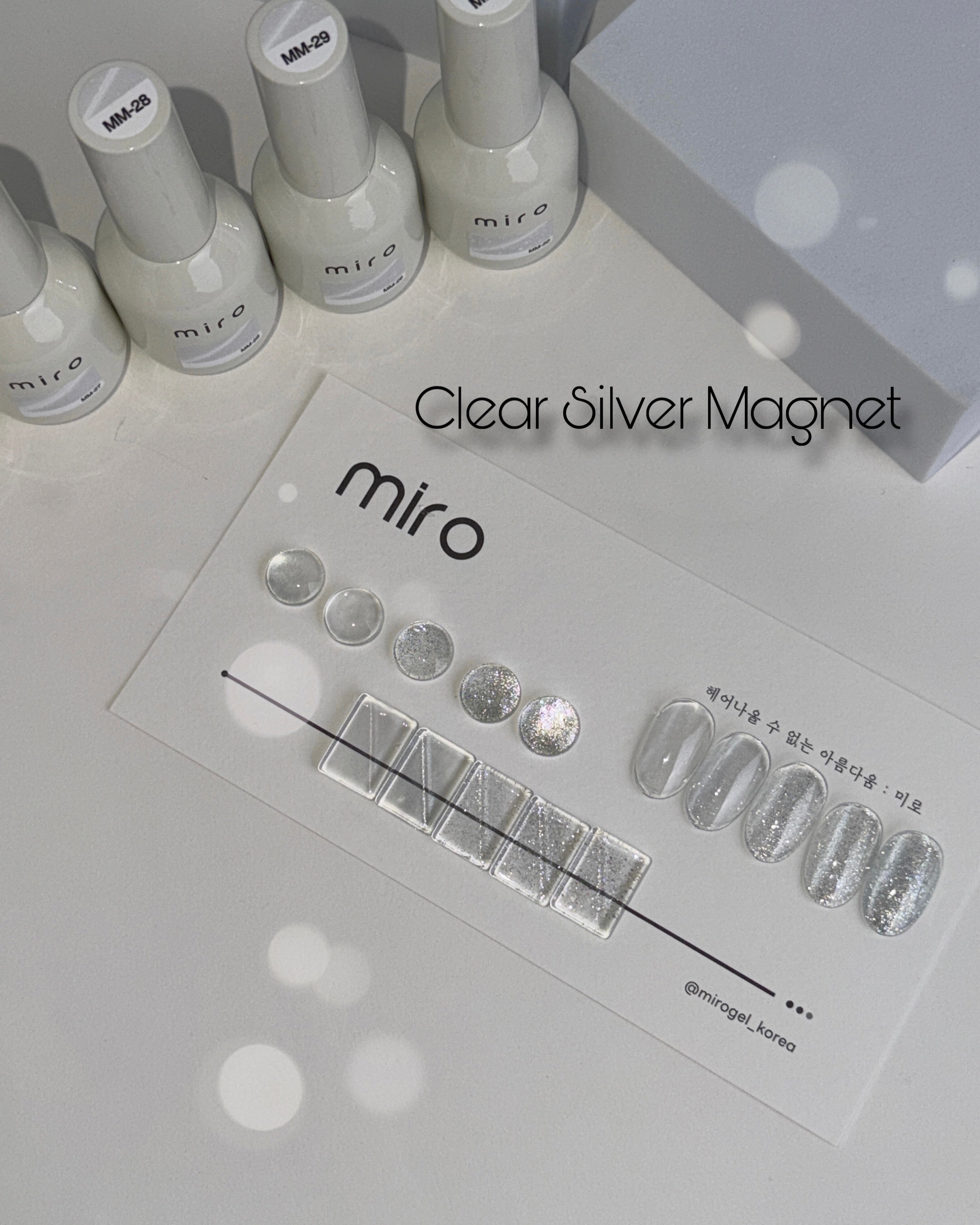MIRO Clear silver magnetic gel - 5 colours