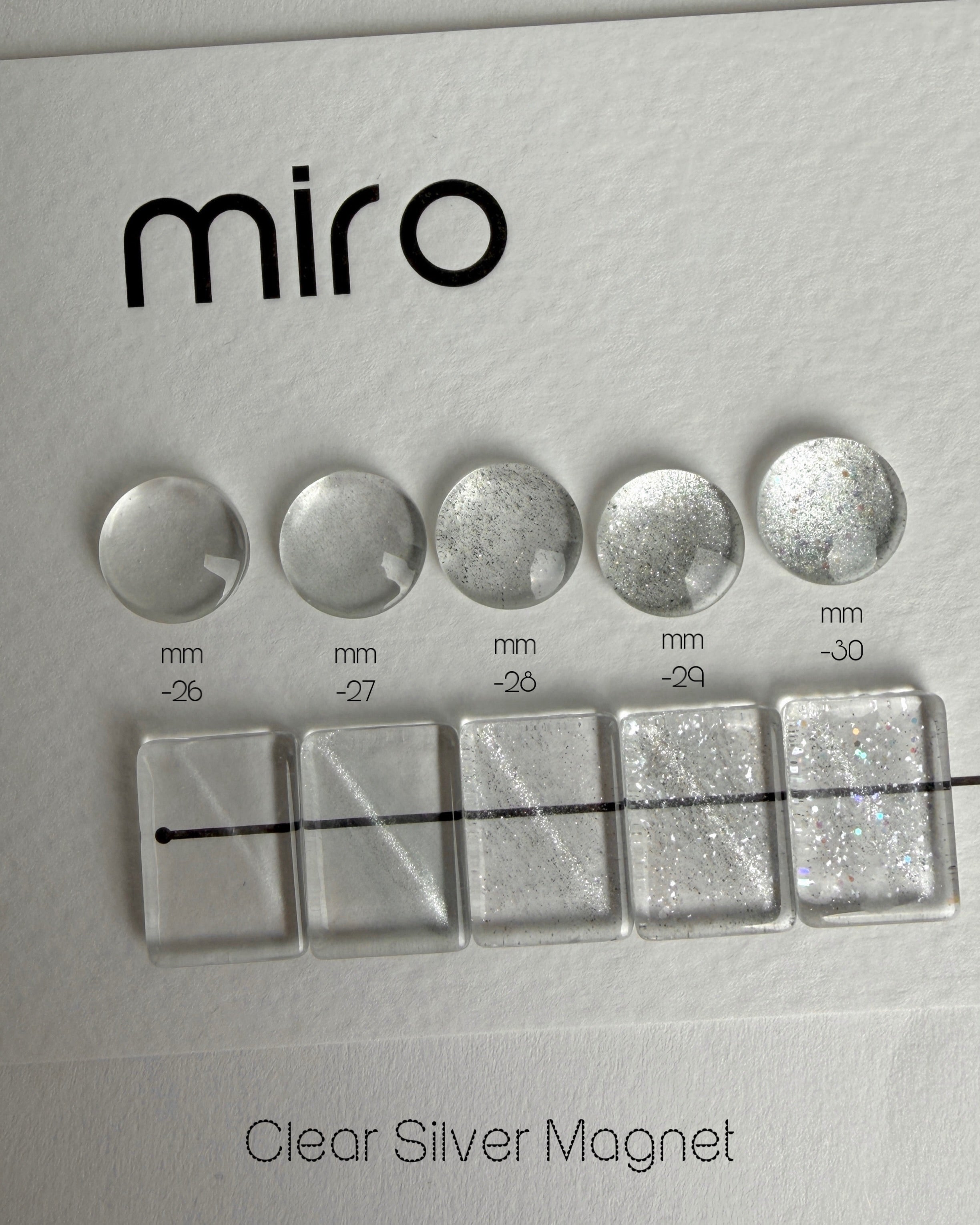 MIRO Clear silver magnetic gel - 5 colours