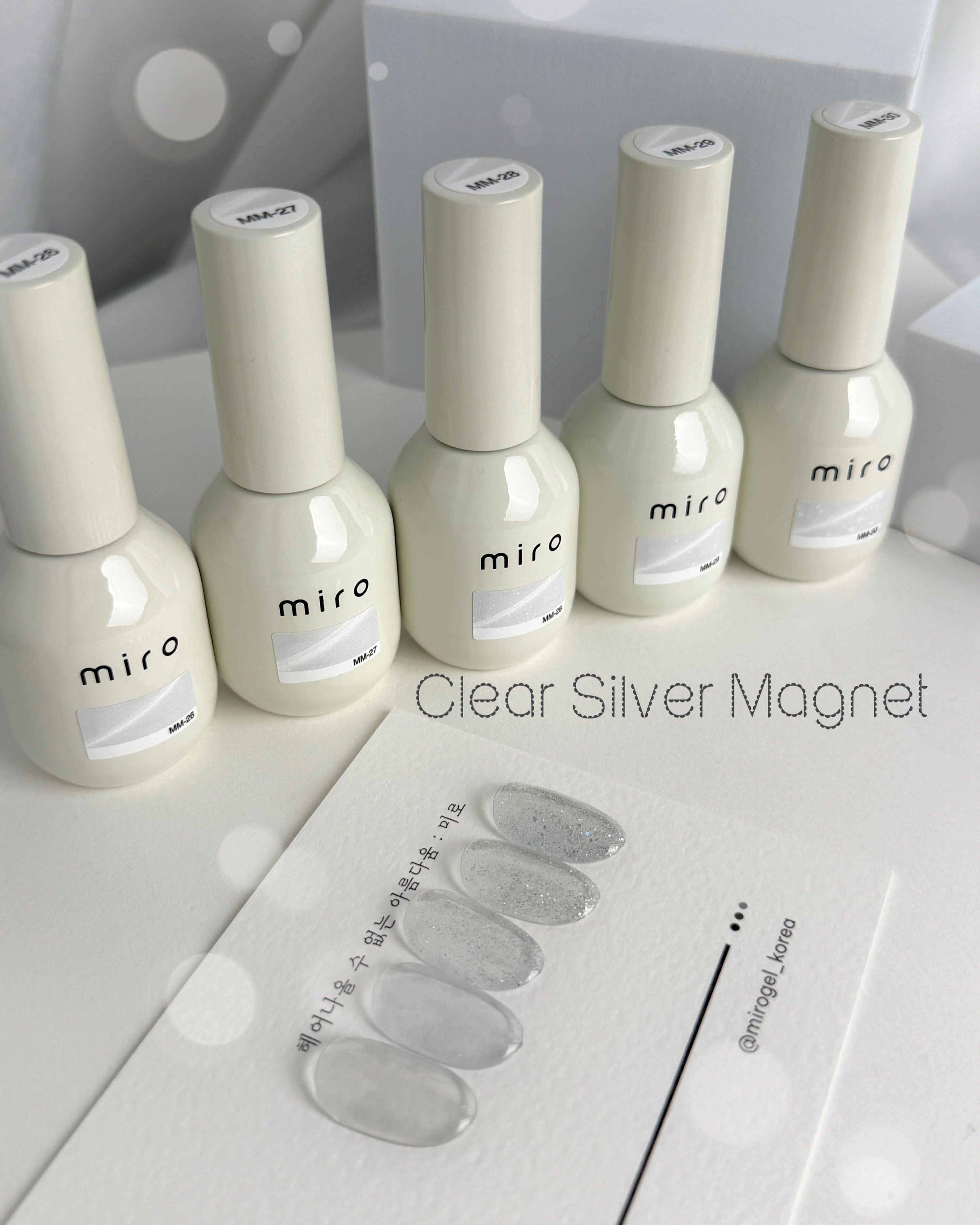 MIRO Clear silver magnetic gel - 5 colours