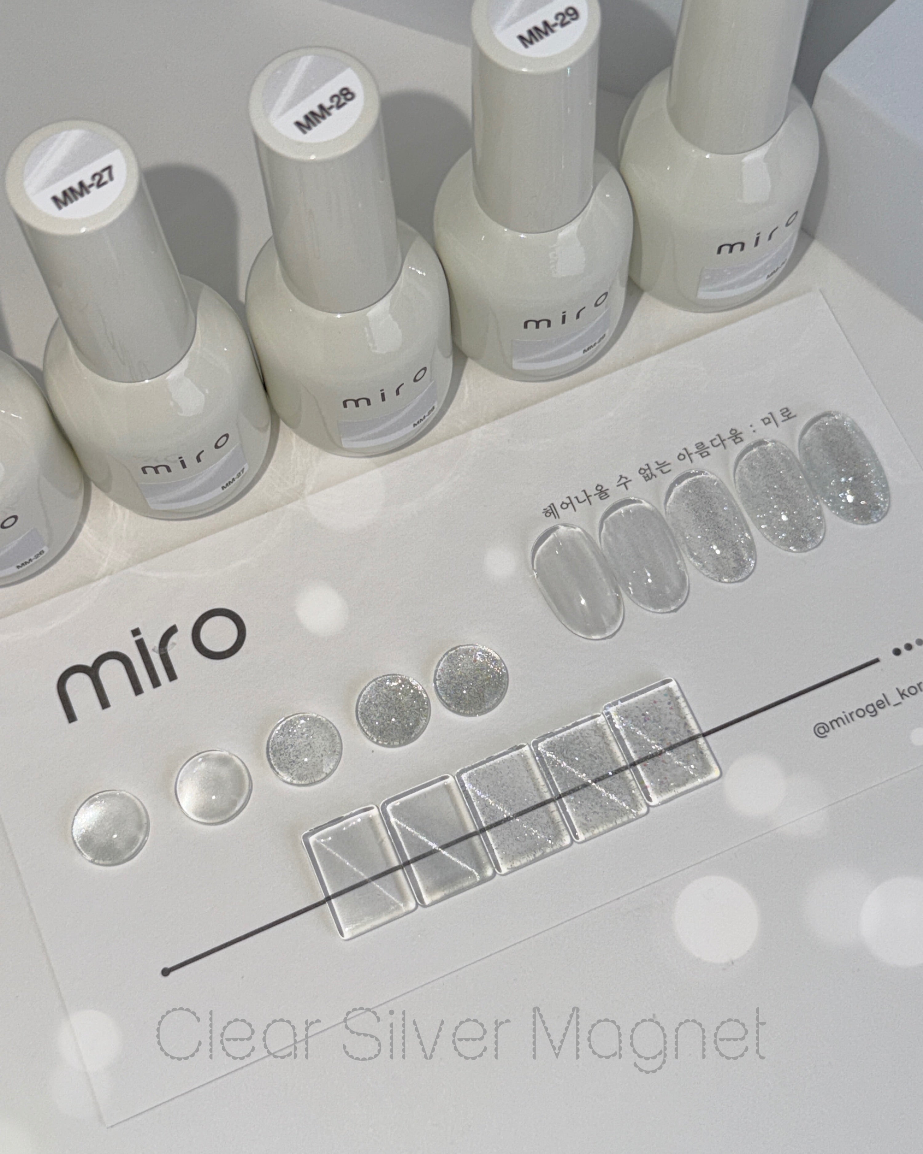 MIRO Clear silver magnetic gel - 5 colours