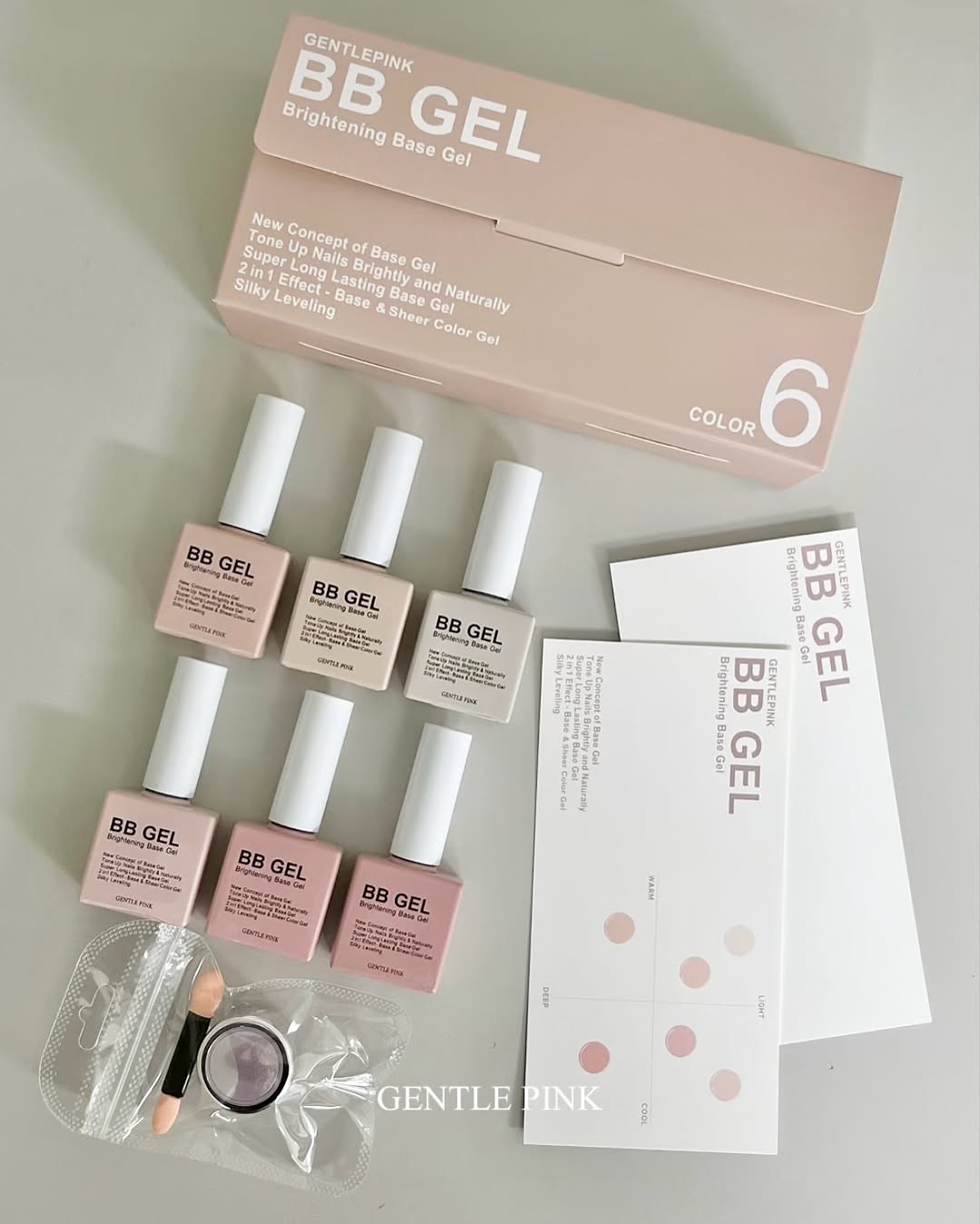 GENTLE PINK BB gel - colour & base gel in 1
