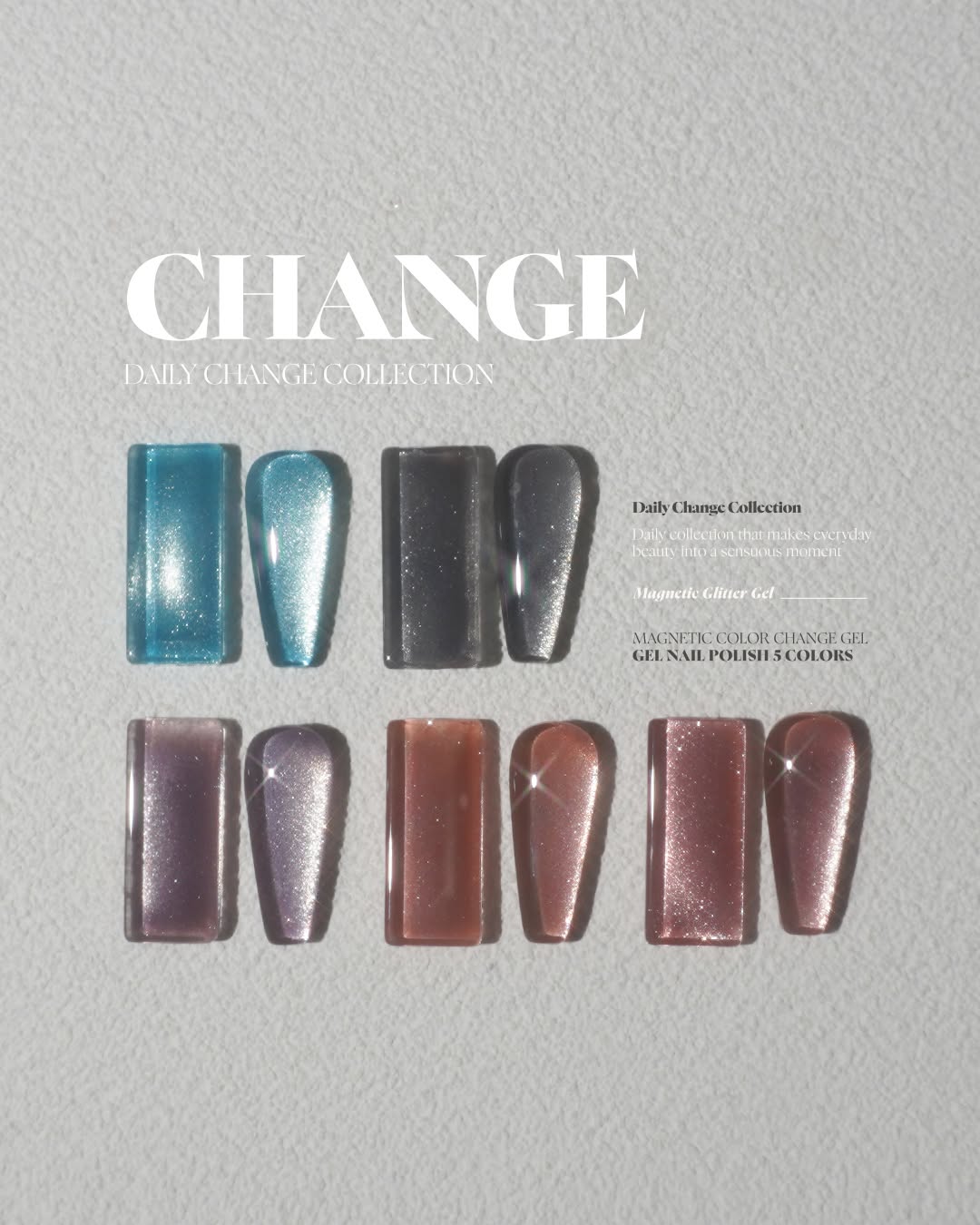 DAILY Change 5pc set - colour changing magnetic gel