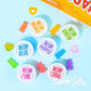 DGEL Neon Jelly 6pc collection - glow in the dark