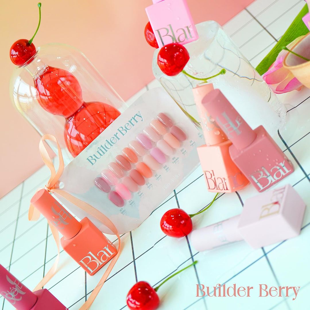 BLANC DE BLUE Builder Berry | Non wipe Colour builder gel - individual/collection