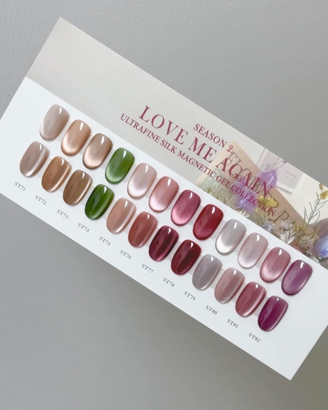 GENTLE PINK Love me again 12pc collection - Ultra silk magnetic gel + FREE GIFT