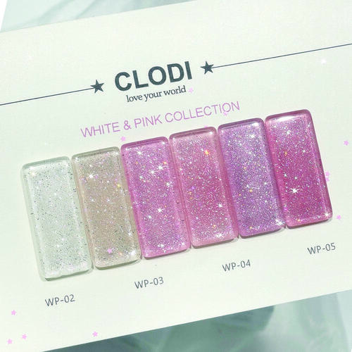 CLODI White pink glitter 6pc collection