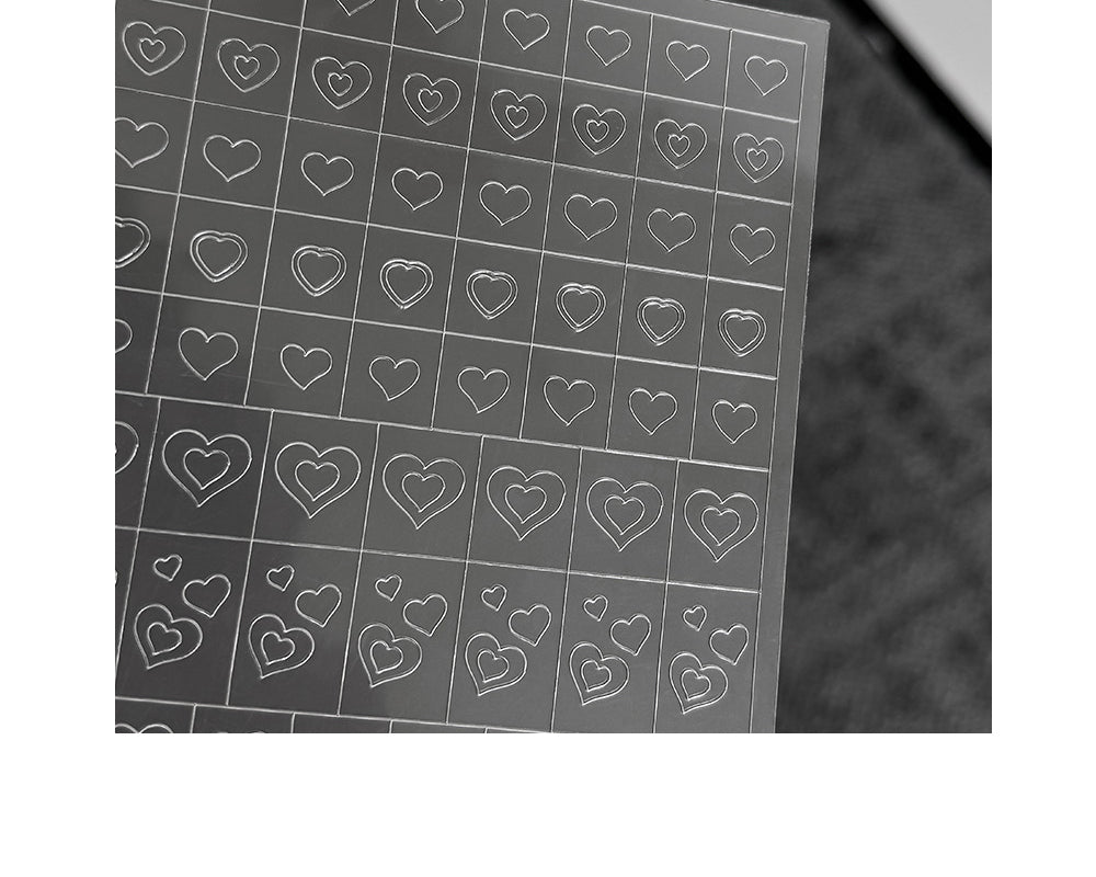 CLODI Stencil nail sticker - Heart