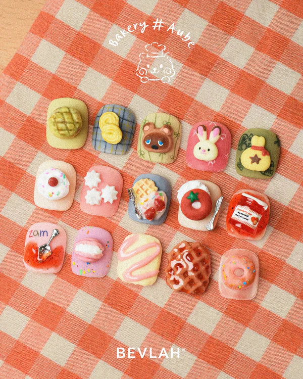 BEVLAH Bakery Aube 8pc collection - 3d texture embo gel
