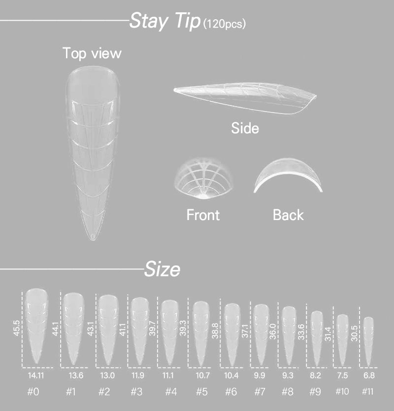 LIUHWA Stay dual form tips - stiletto
