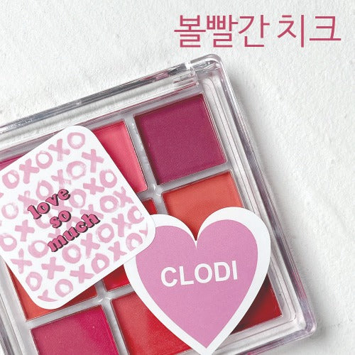 CLODI Pink blush cheek nail powder set