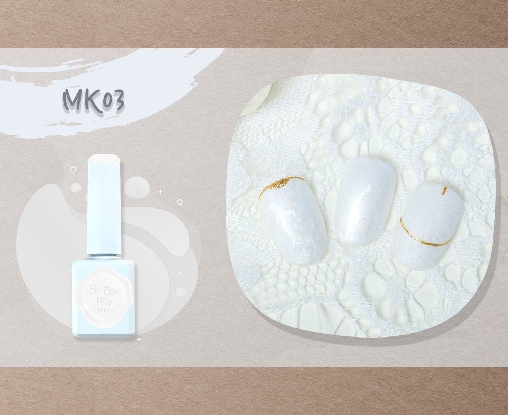 SHOW ME KOREA Milkiss MK03 - white pearl marble gel