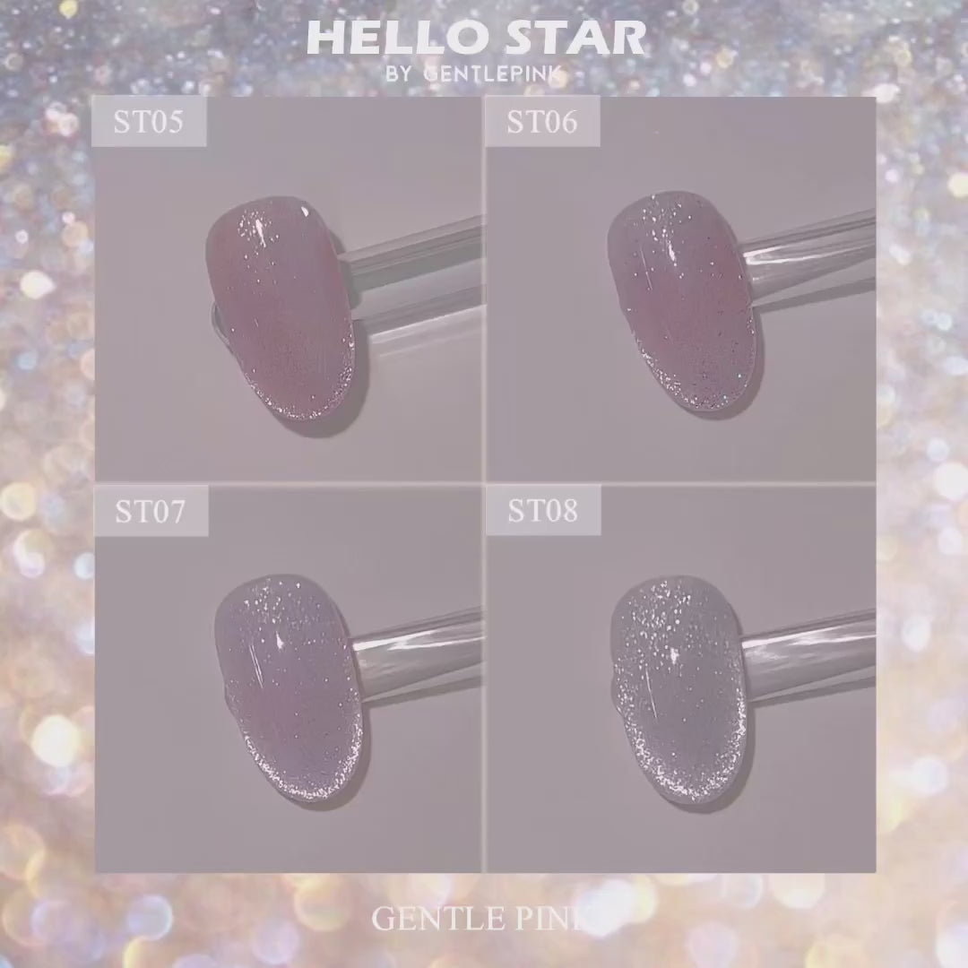GENTLE PINK Hello star collection - magnetic cat eye gel