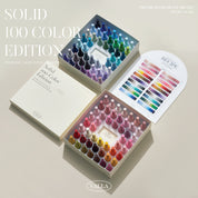[PRE-ORDER ONLY] Valla Solid 100pc Non-Wipe Opaque Gel Collection (Includes 1 Top Gel, 1 Matte Top and Solid Colour Chart Board)