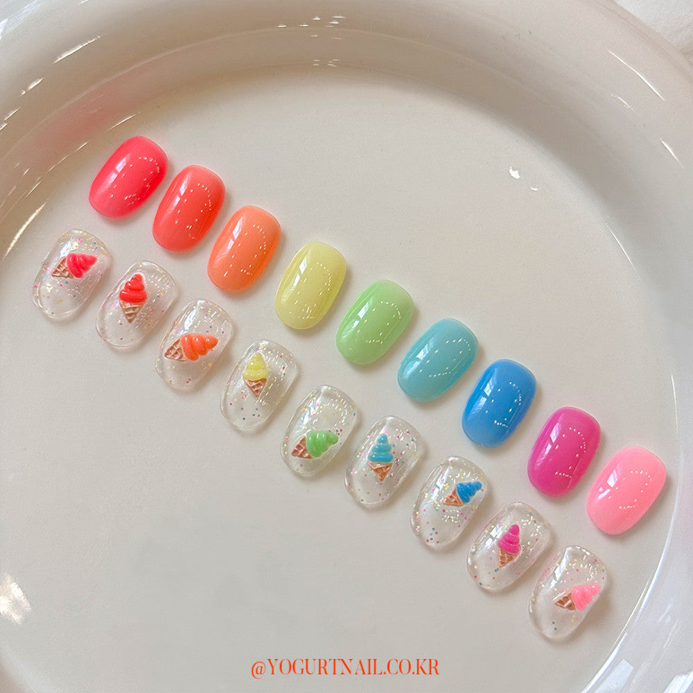 Yogurt Nail Neon Pudding
