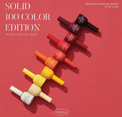 [PRE-ORDER ONLY] Valla Solid 100pc Non-Wipe Opaque Gel Collection (Includes 1 Top Gel, 1 Matte Top and Solid Colour Chart Board)
