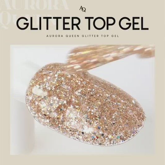 AURORA QUEEN Glitter top gel - no wipe