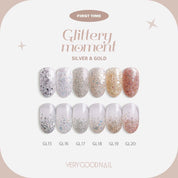 VERY GOOD NAIL Glittery moment 6pc collection -Silver & Gold