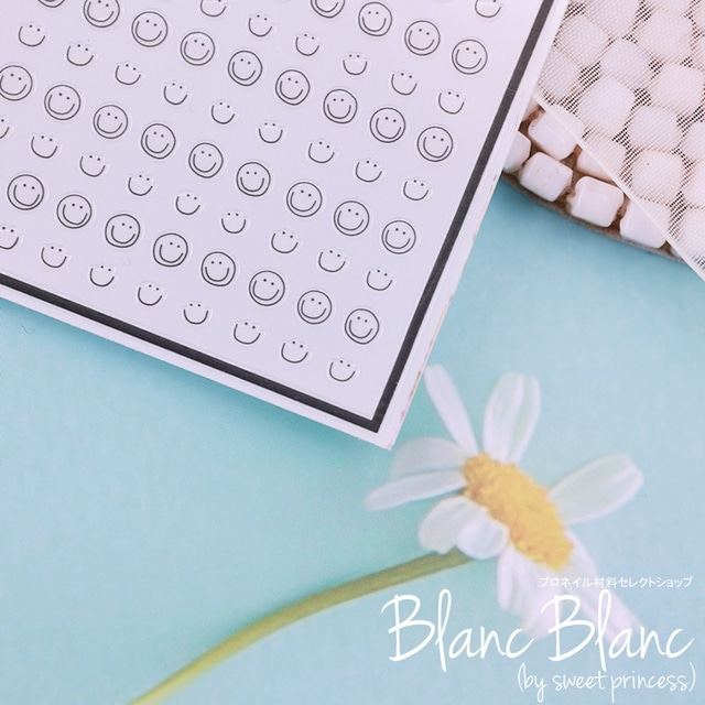 BLANC BLANC Mini smiley stickers - black