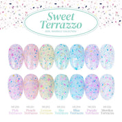 DGEL Sweet Terrazzo 7pc collection + matte top gel (14 FREE)