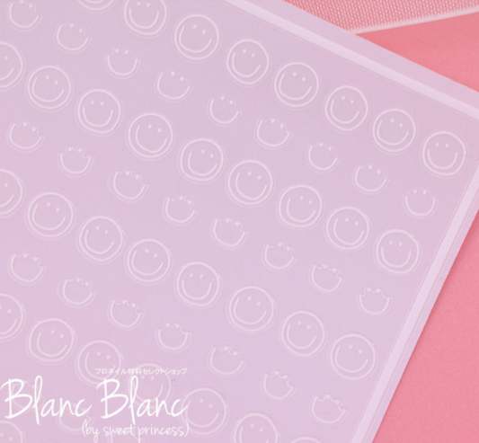 BLANC BLANC mini smiley stickers - white