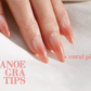 CANOE Gra tips pre-ombre soft gel extensions - Coral pink & Mama red NEW