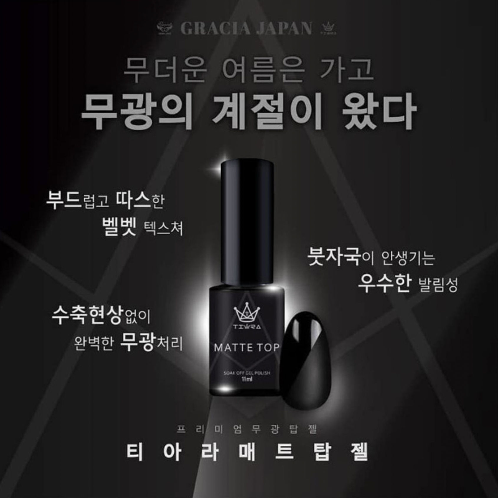 JIN.B GRACIA TIARA premium matte top gel 11ml