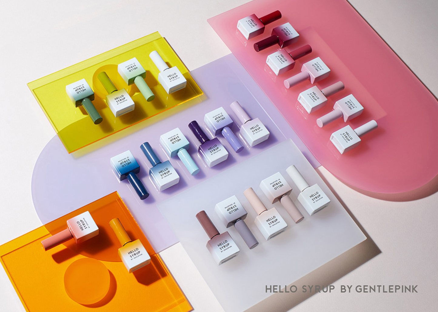GENTLE PINK Hello Syrup individual bottles - 24 syrup colour gel – Luna ...