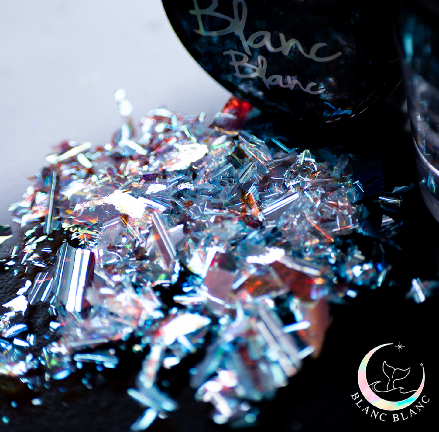 BLANC BLANC Premium aurora laser film flakes - Marine W44