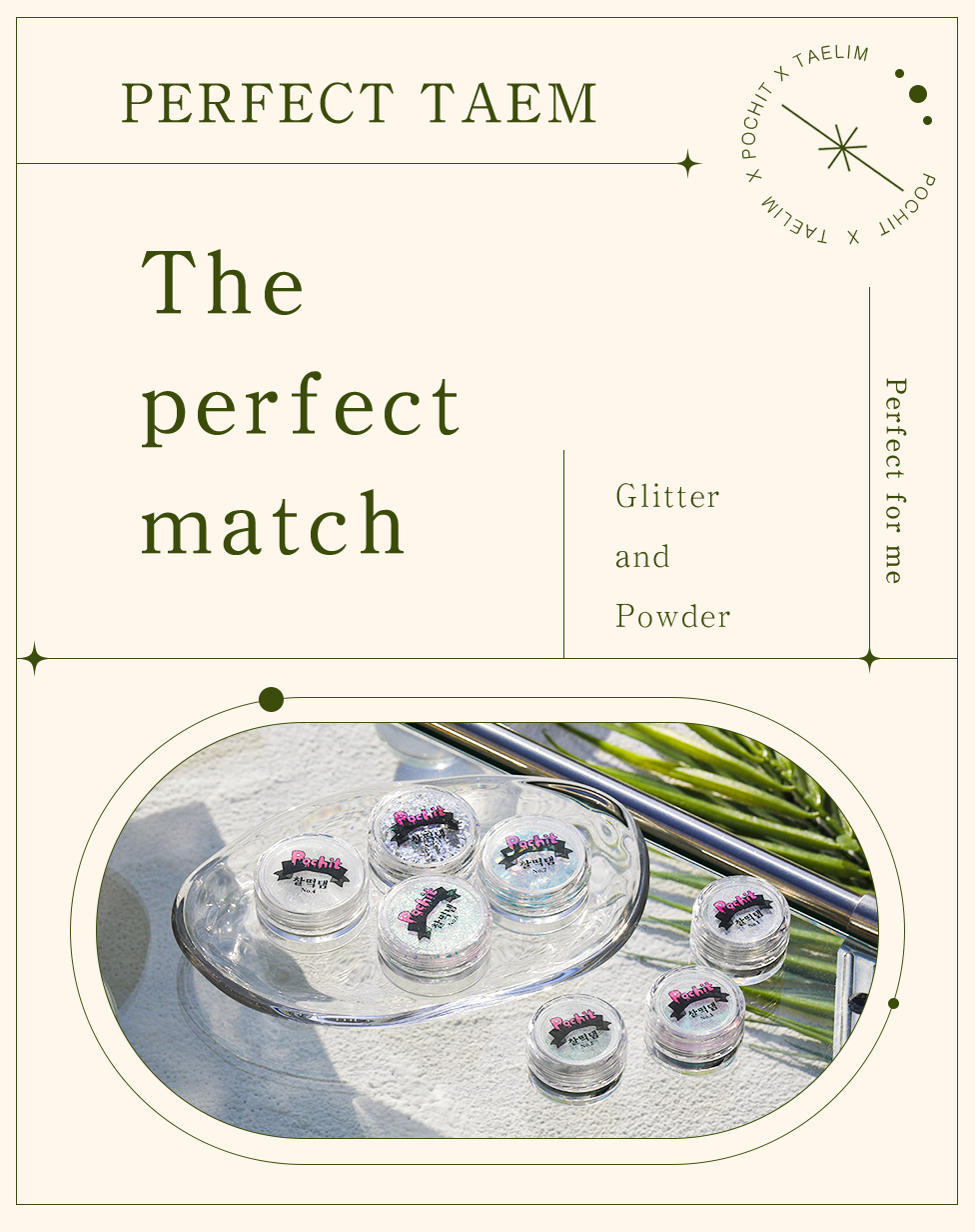 POCHIT X TAELIM Perfect taem 7pc glitter + chrome set - 4th edition