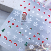 BLANC BLANC custom made stickers - Santa hat