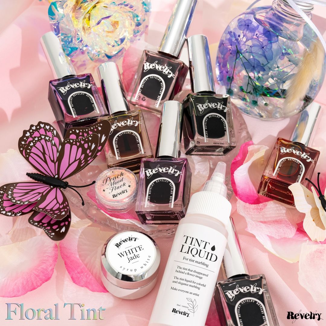 REVELRY Floral tint 8pc collection - liquid marble ink