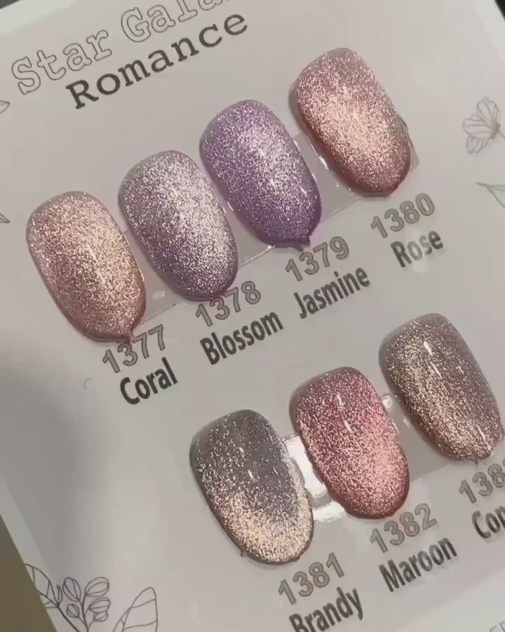 ICE GEL Star galaxy Romance 7pc collection - magnetic glitter gel