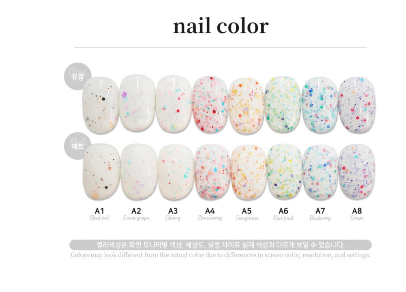 THINK OF NAIL Fruit Ice cream 8pc collection