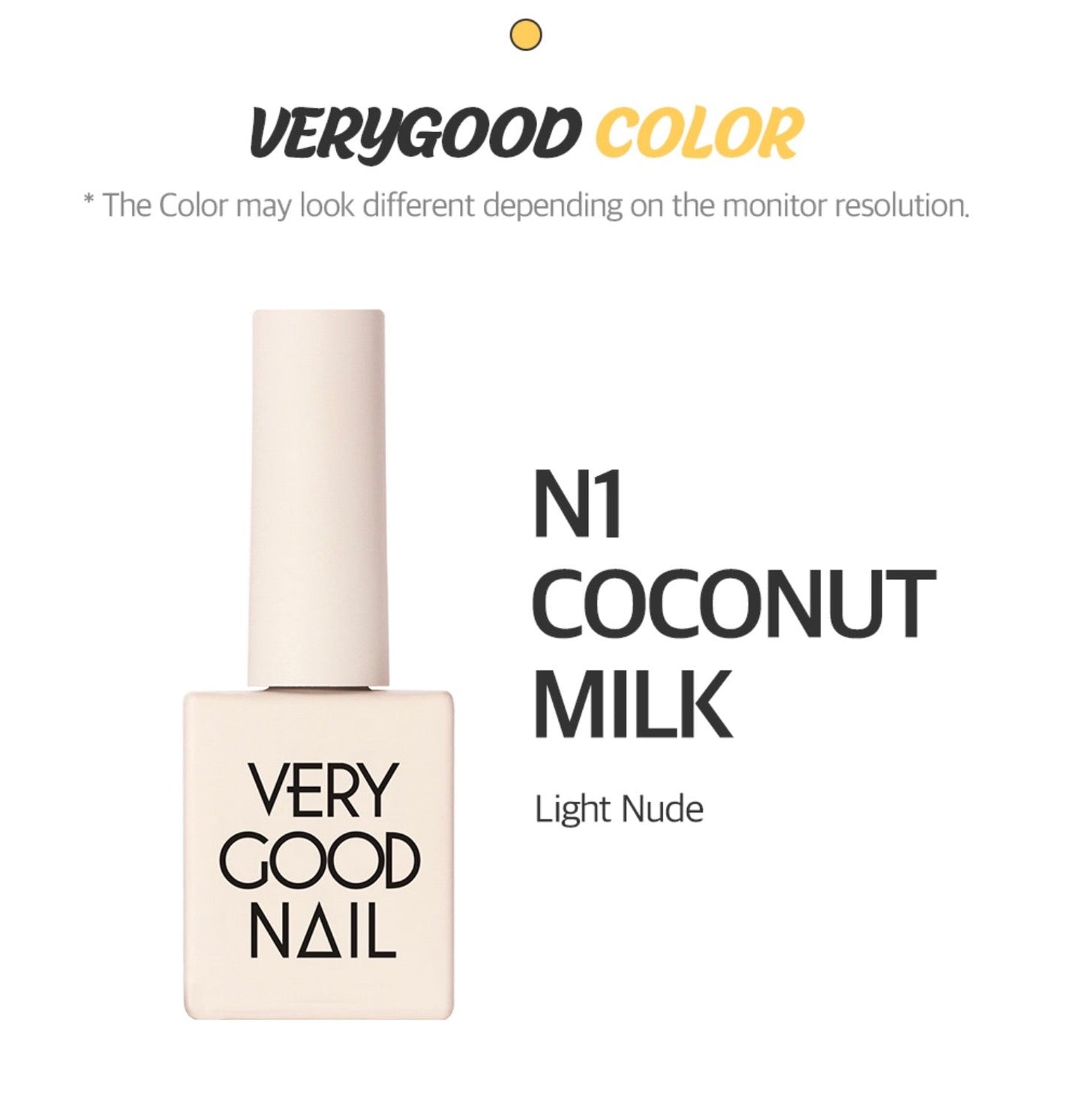 VERY GOOD NAIL nude series N1 coconut milk